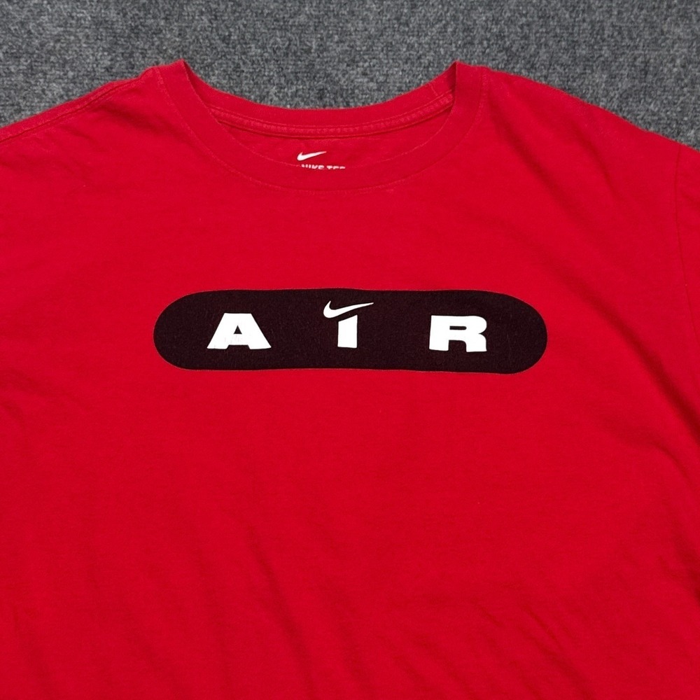 Nike Air Tee Shirt Mens Size XL Red Center Check Logo Gaphic Tee Crew Neck - Picture 4 of 11